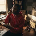Canadian rapper recording at home studio