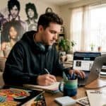 Hip hop artist researching blog promotion