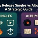 Comparison of singles and albums for music release strategy.