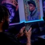 Artist enabling SoundCloud monetization on smartphone