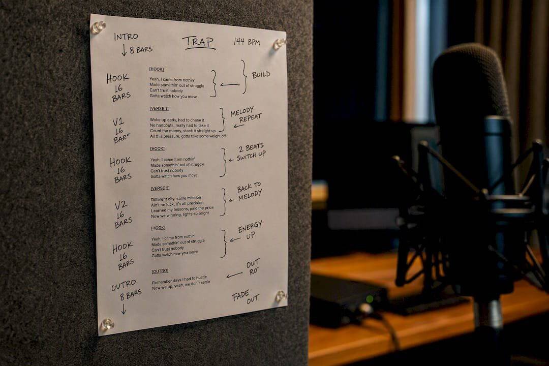 Annotated rap lyrics with bar counts