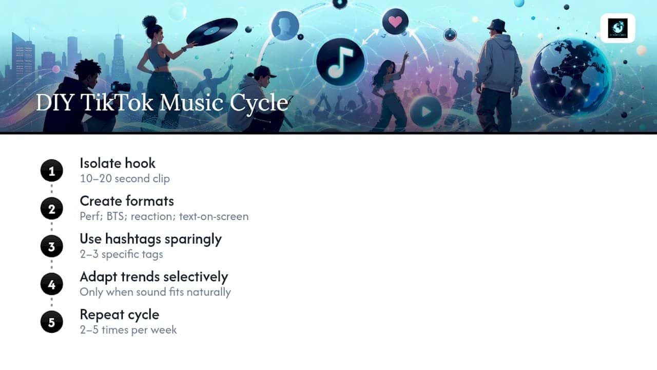 Four-step DIY TikTok promotion workflow