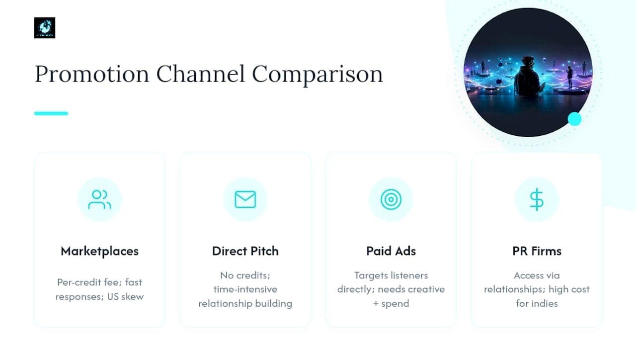 Comparison of four music promotion channels